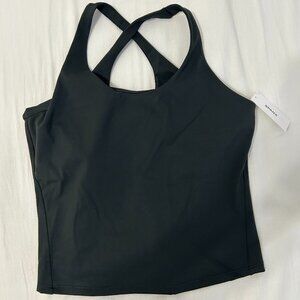 NWT Spanx Contour Crossback Shelf Tank Size M Dark Green